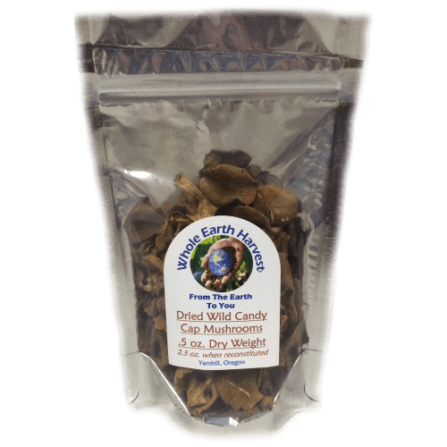 dried candy cap mushrooms